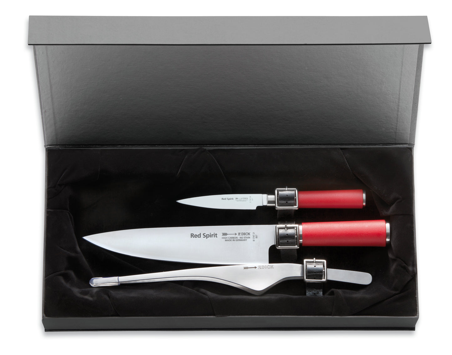 Messerset in schwarzer Box.