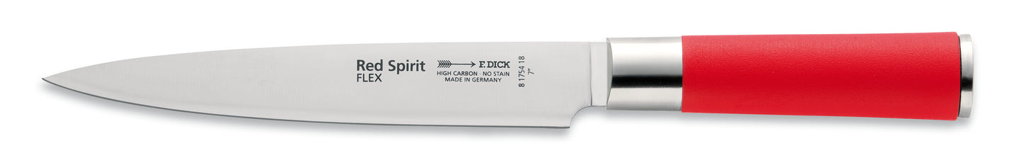 Kochmesser mit rotem Griff.