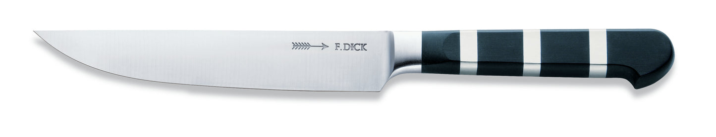 Kochmesser mit gestreiftem Griff.