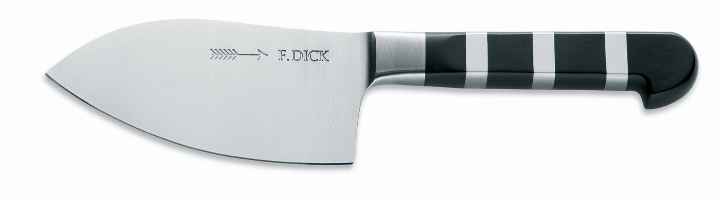 Kochmesser mit schwarzem Griff.