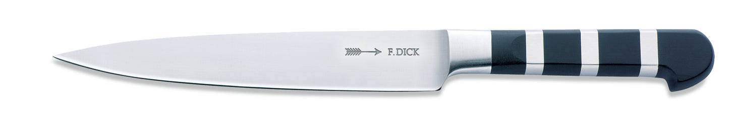 Kochmesser mit gestreiftem Griff.