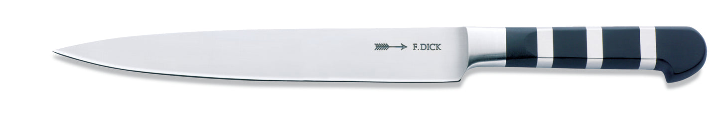 Kochmesser mit gestreiftem Griff.