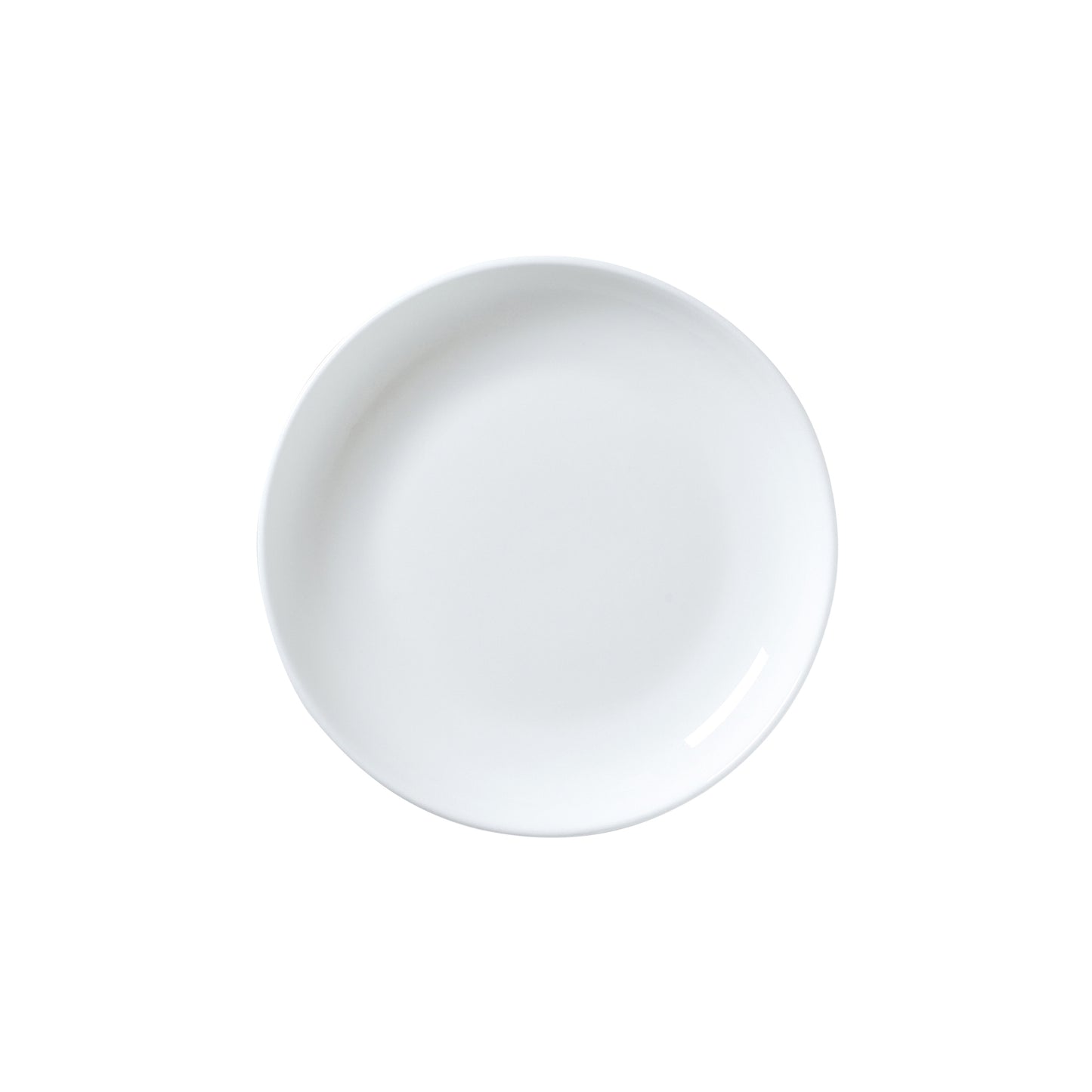 Leerer weißer Teller, minimalistisch.
