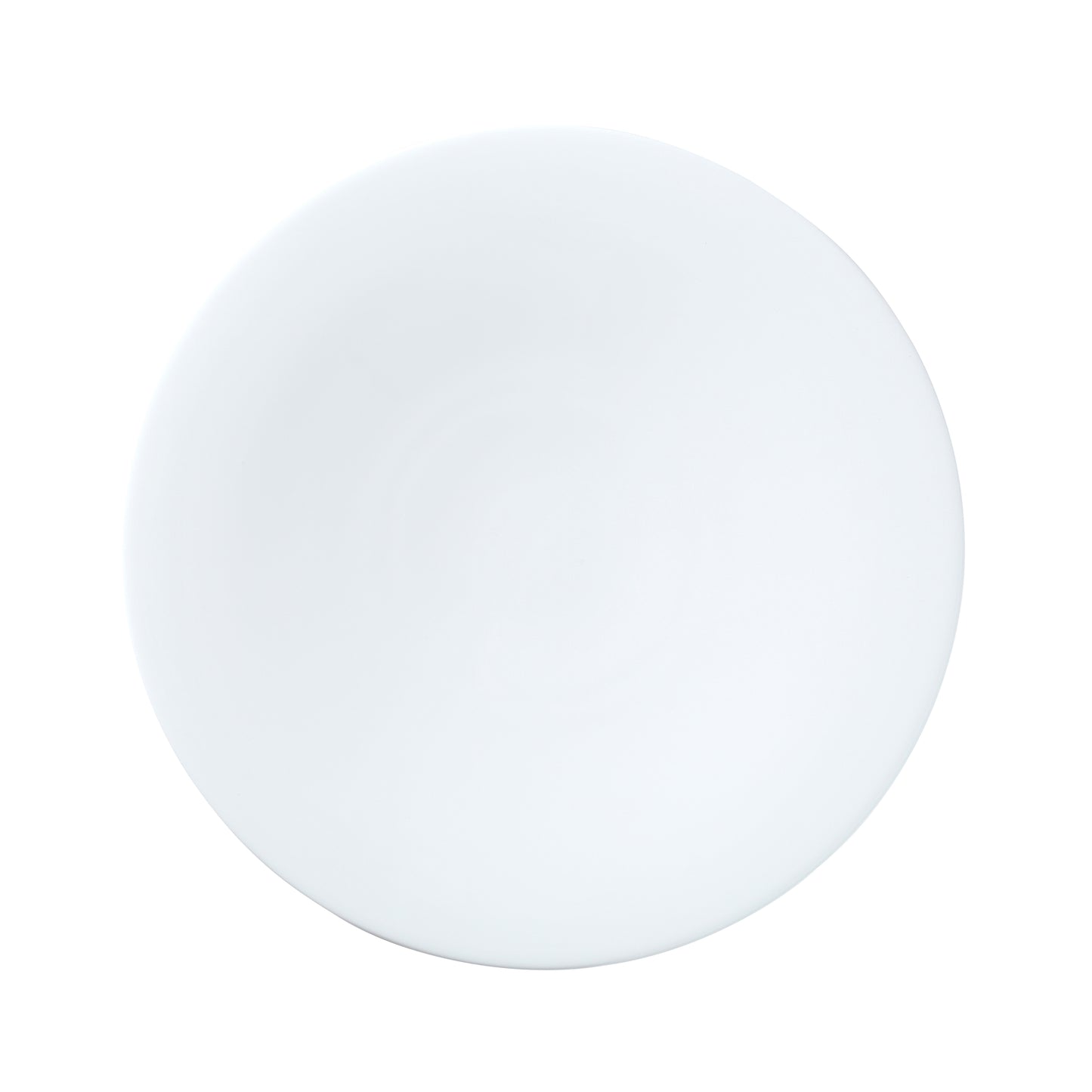 Leerer weißer Teller, minimalistisch.
