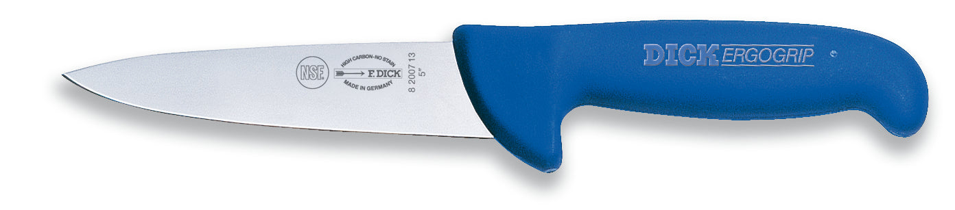 Kochmesser mit blauem Griff.