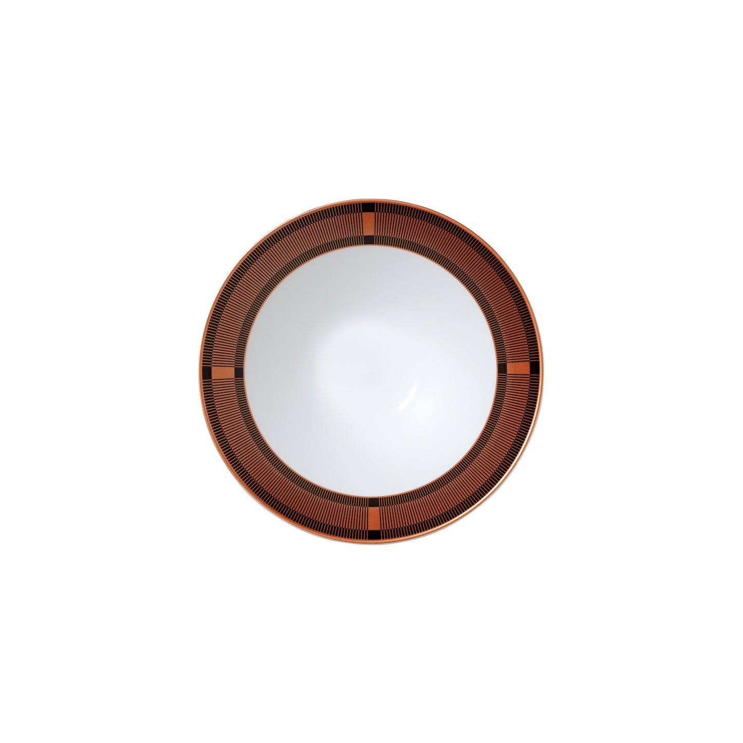 Leerer Teller mit dekorativem Rand.