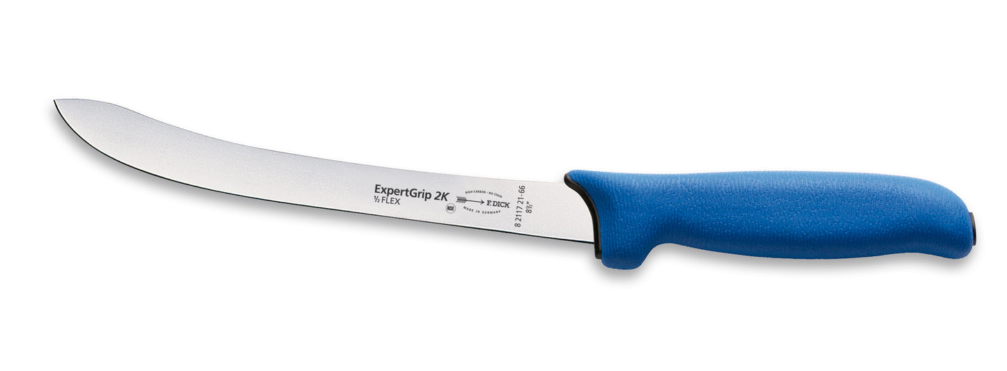 Messer mit blauem Griff.