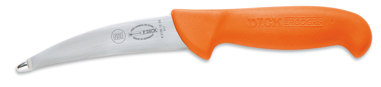 Messer mit orangefarbenem Griff.