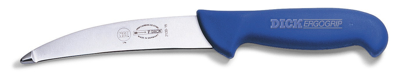 Messer mit blauem Griff.