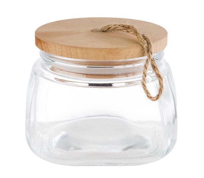 Glasbehälter mit Holzdeckel