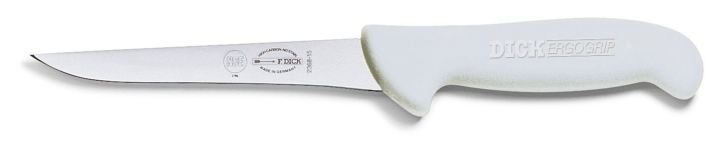 Weißes Messer mit ergonomischem Griff.