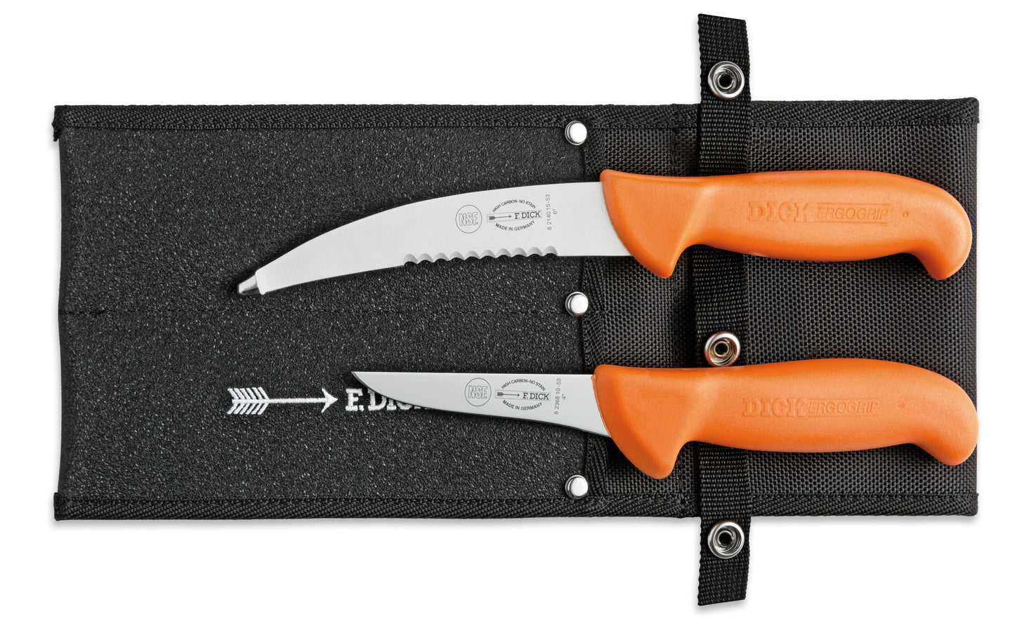 Zwei Messer in Messerrolle.