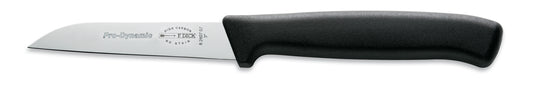 Schwarzes Messer mit Edelstahlklinge.