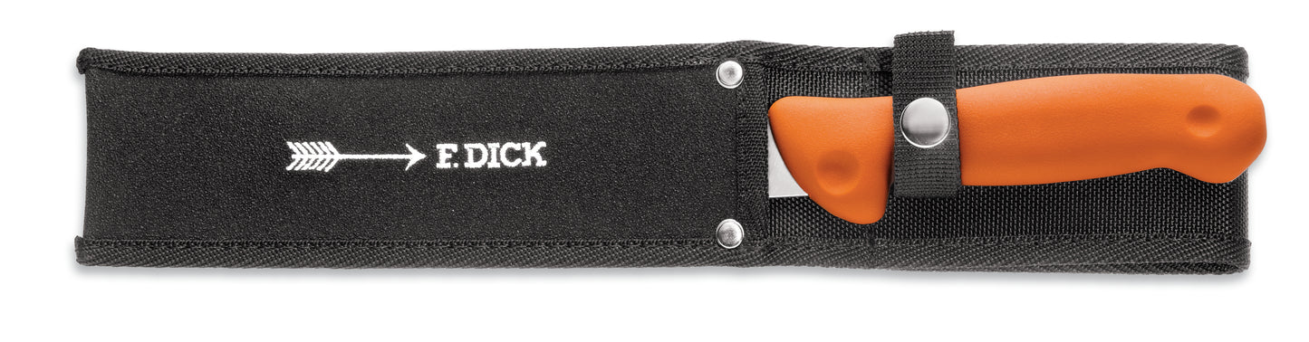 Messer mit rotem Griff, Etui.