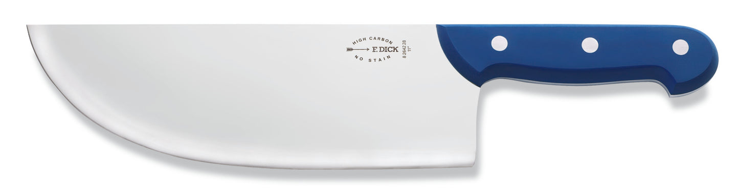 Kochmesser mit blauem Griff.