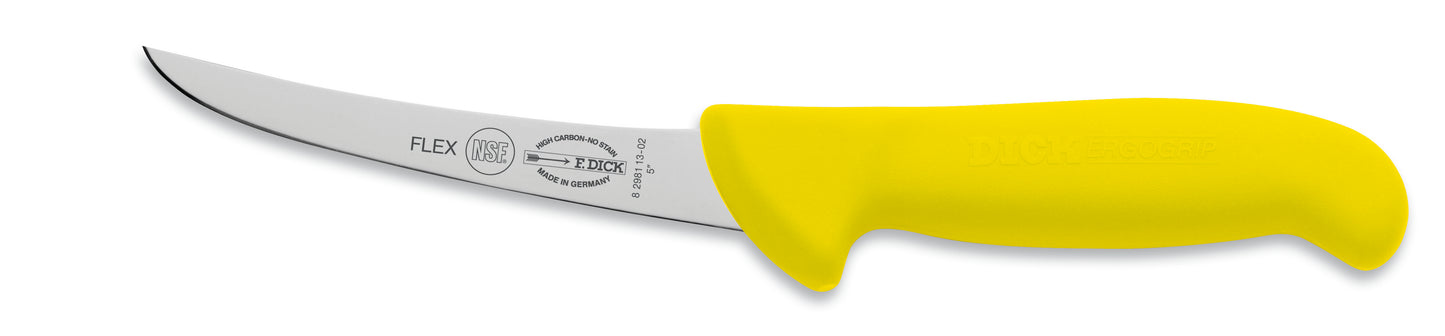 Gelbes Messer mit gebogener Klinge.