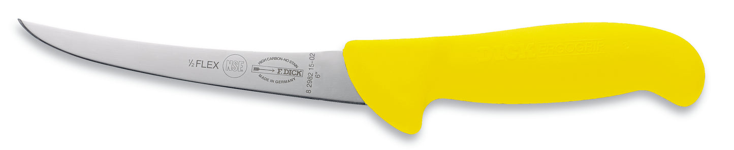 Gelbes Messer mit gebogener Klinge.