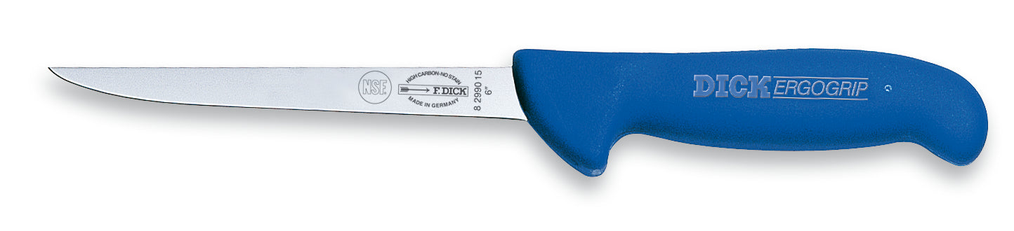 Blaues Messer mit ergonomischem Griff.