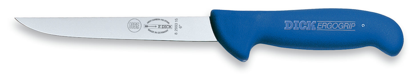 Blaues Messer mit ergonomischem Griff.