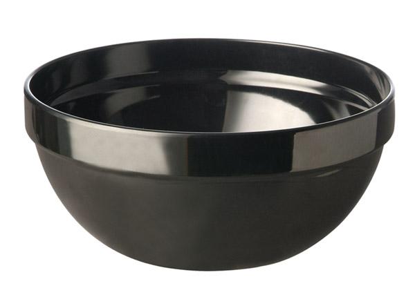 Schwarze Schüssel aus Melamin.