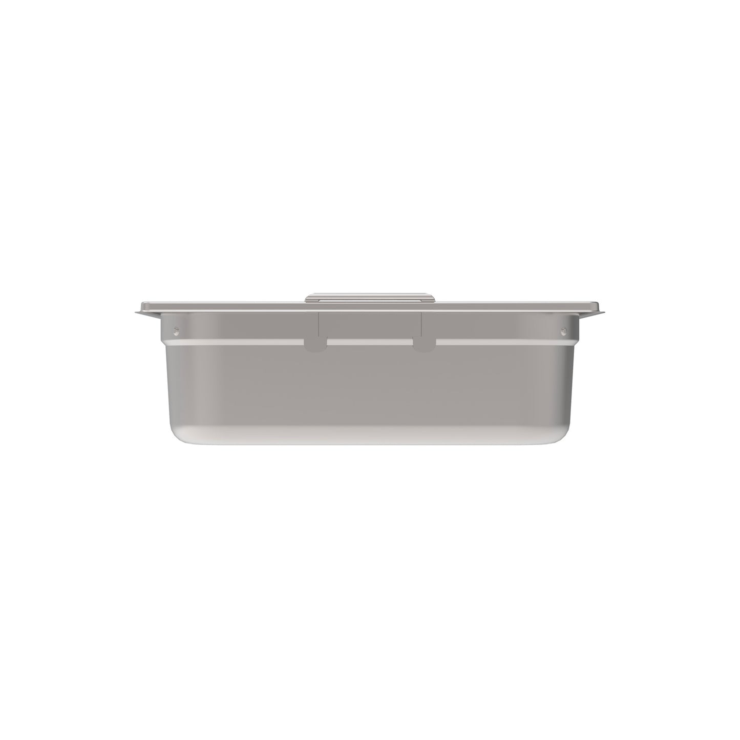 Edelstahl-Gastronormbehälter für Küche.