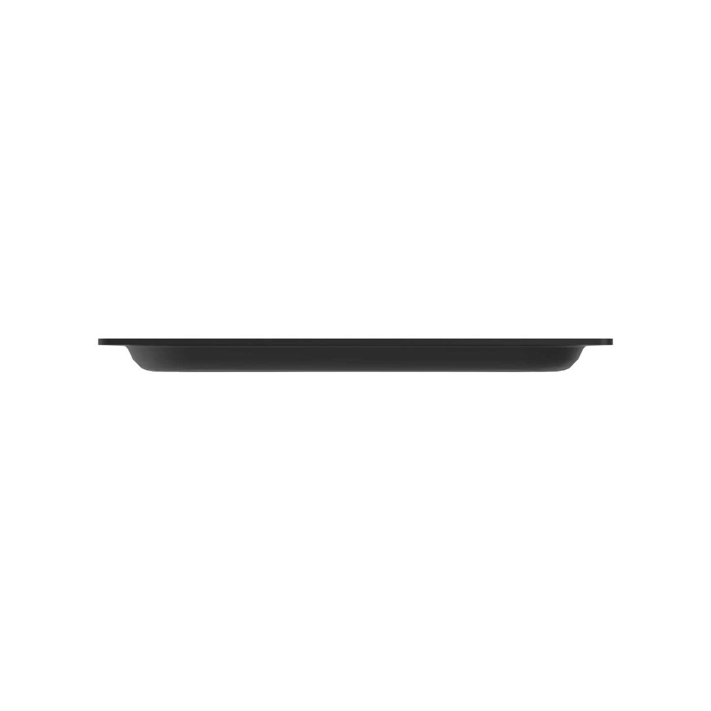 Schwarze GN-Schale aus Metall.