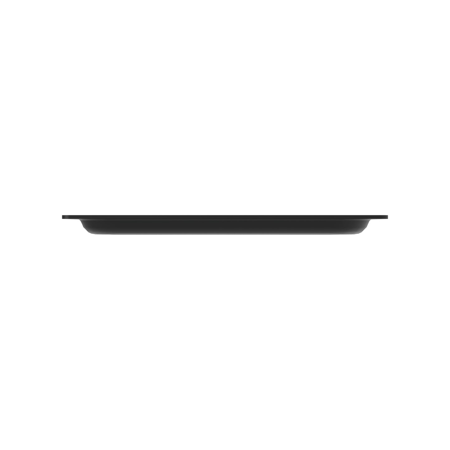 Schwarze GN-Schale aus Metall.