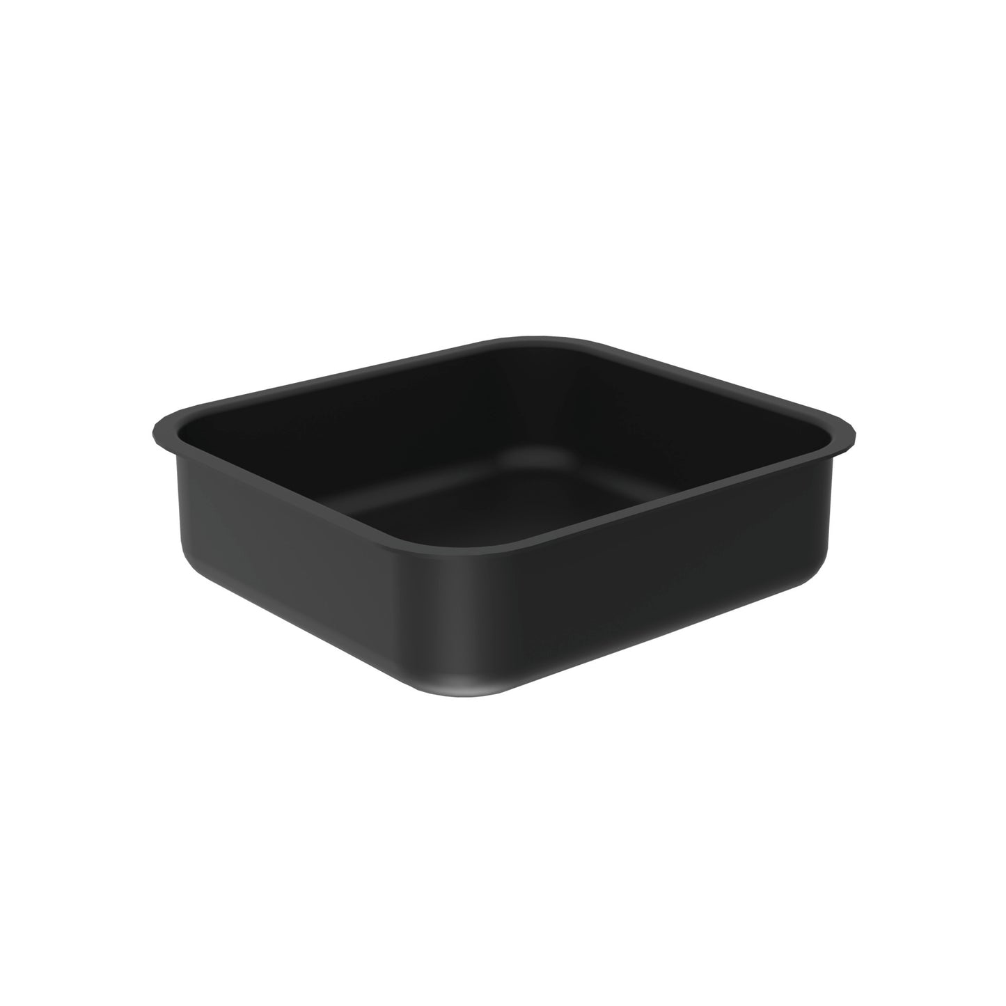 Schwarze quadratische Gastronomie-Schale.