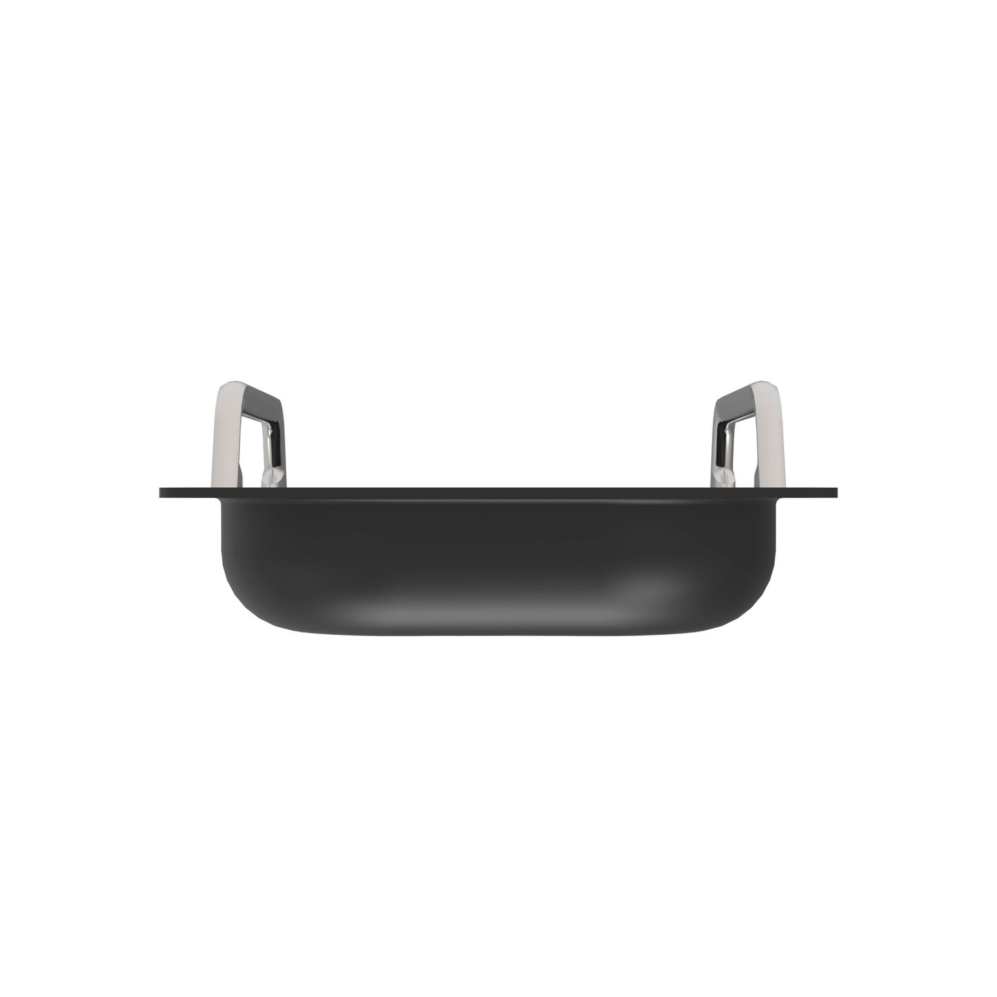 Schwarze GN-Schale mit Griffen.