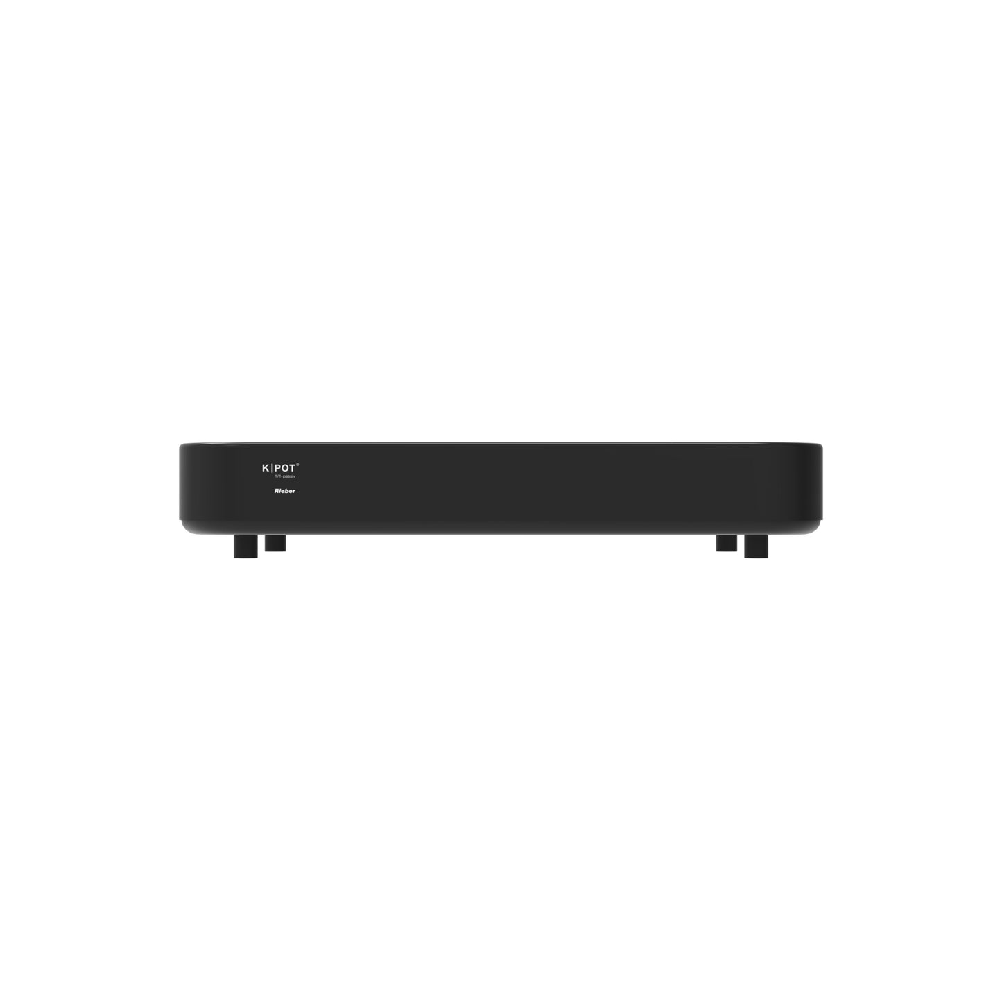Schwarzes Tablett mit USB-Anschluss.
