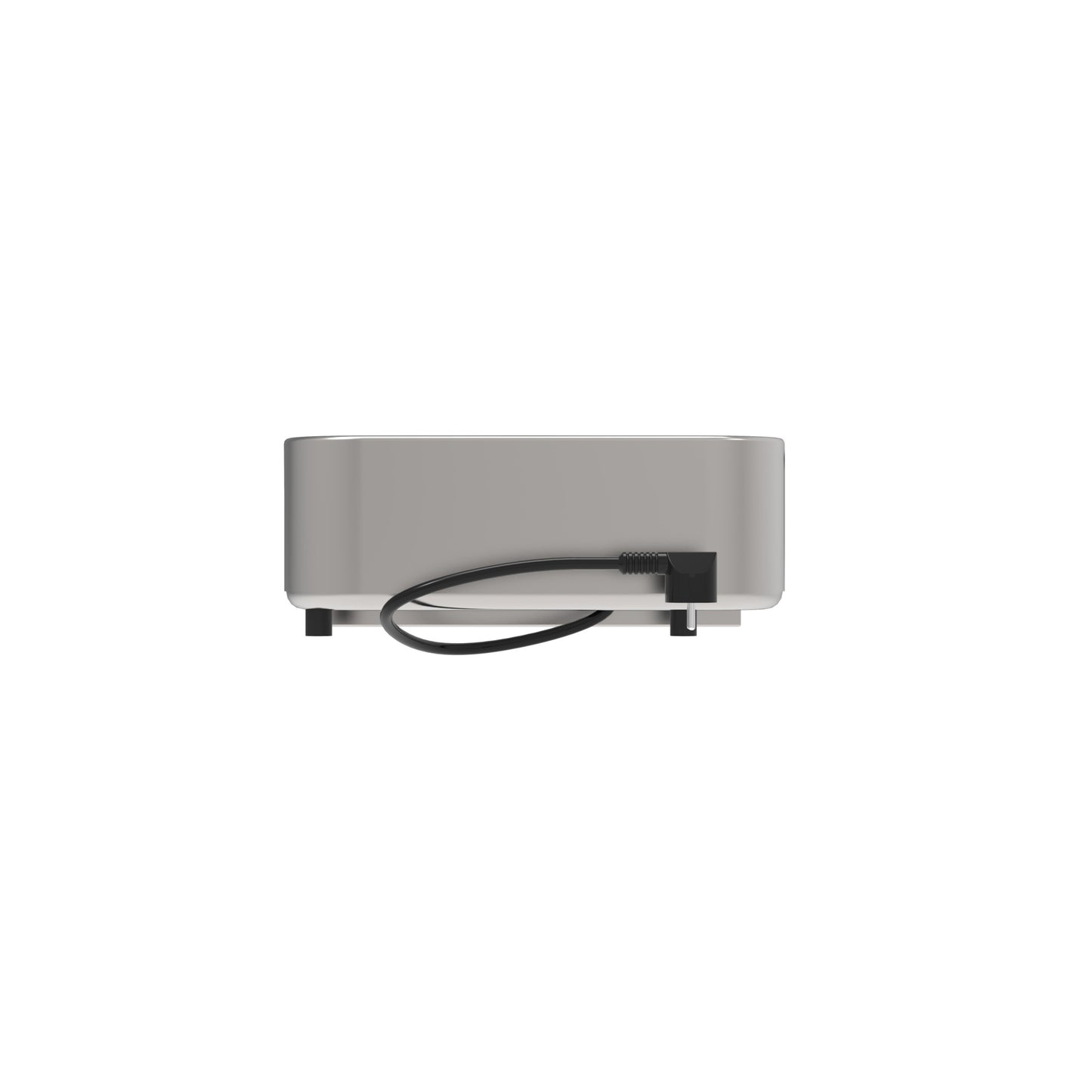 Elektrische Warmhalteplatte mit Stecker.
