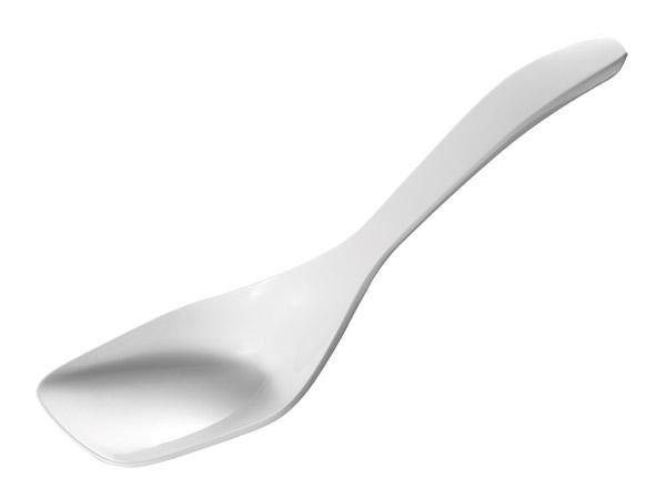 Weiße Suppenkelle für Gastronomie