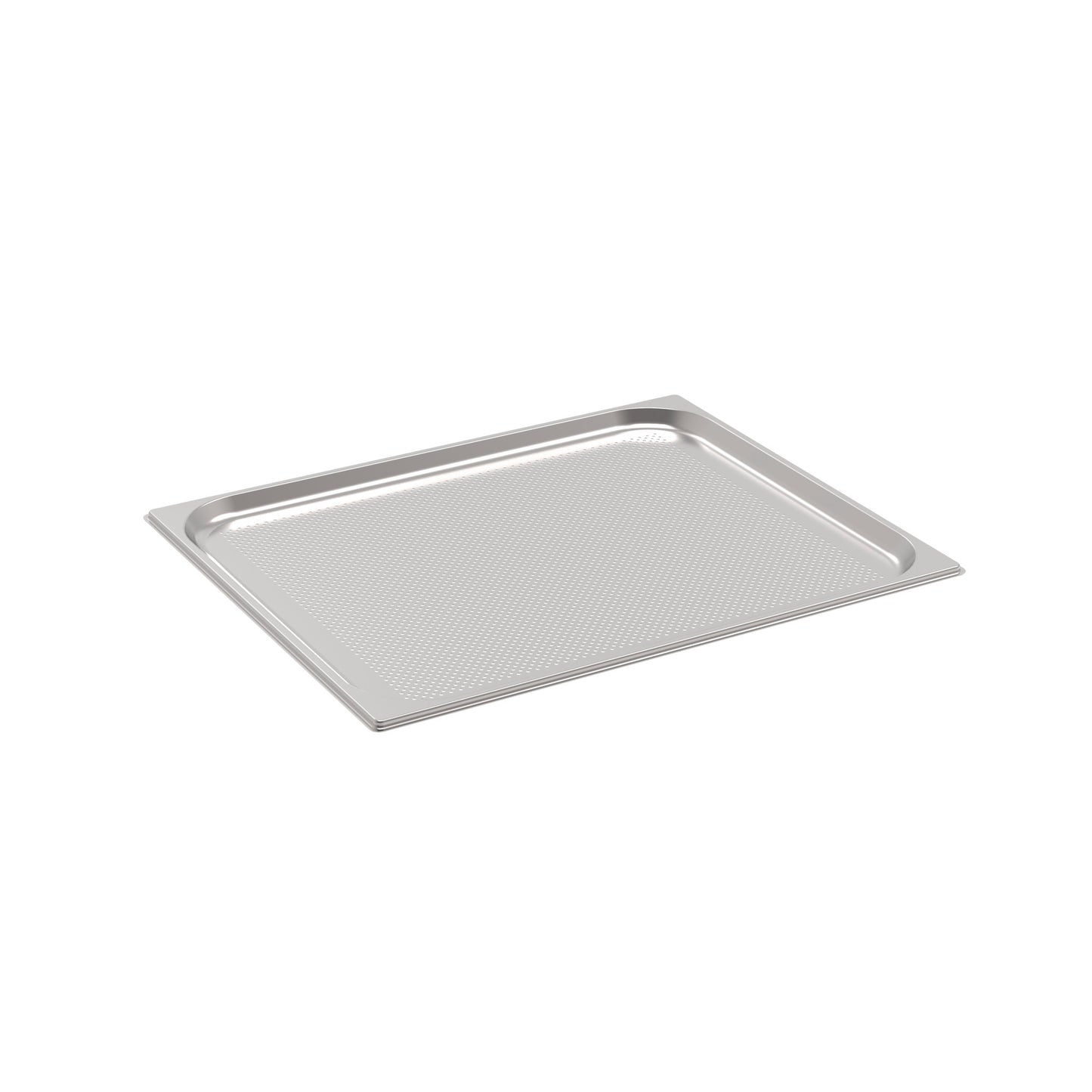 Metalltablett mit geriffelter Oberfläche.
