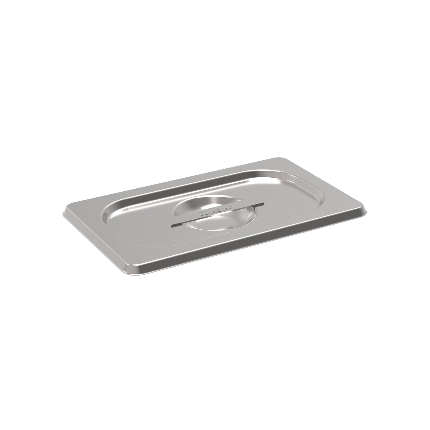 Edelstahl-Deckel mit Grifföffnung.