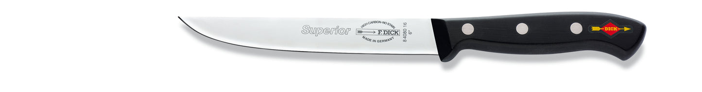 Messer mit schwarzem Griff.