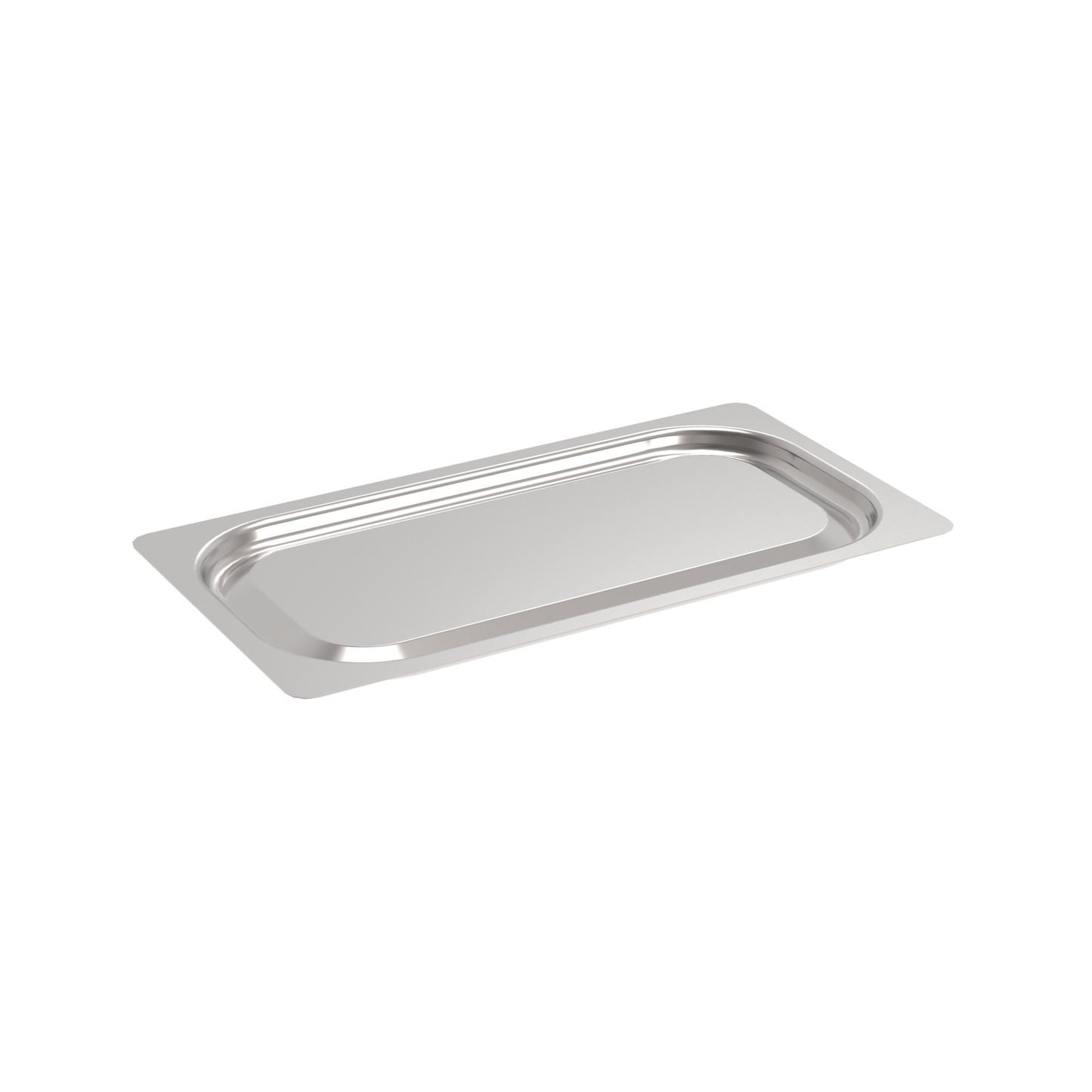 Edelstahl-Gastronorm-Behälterdeckel, rechteckig.