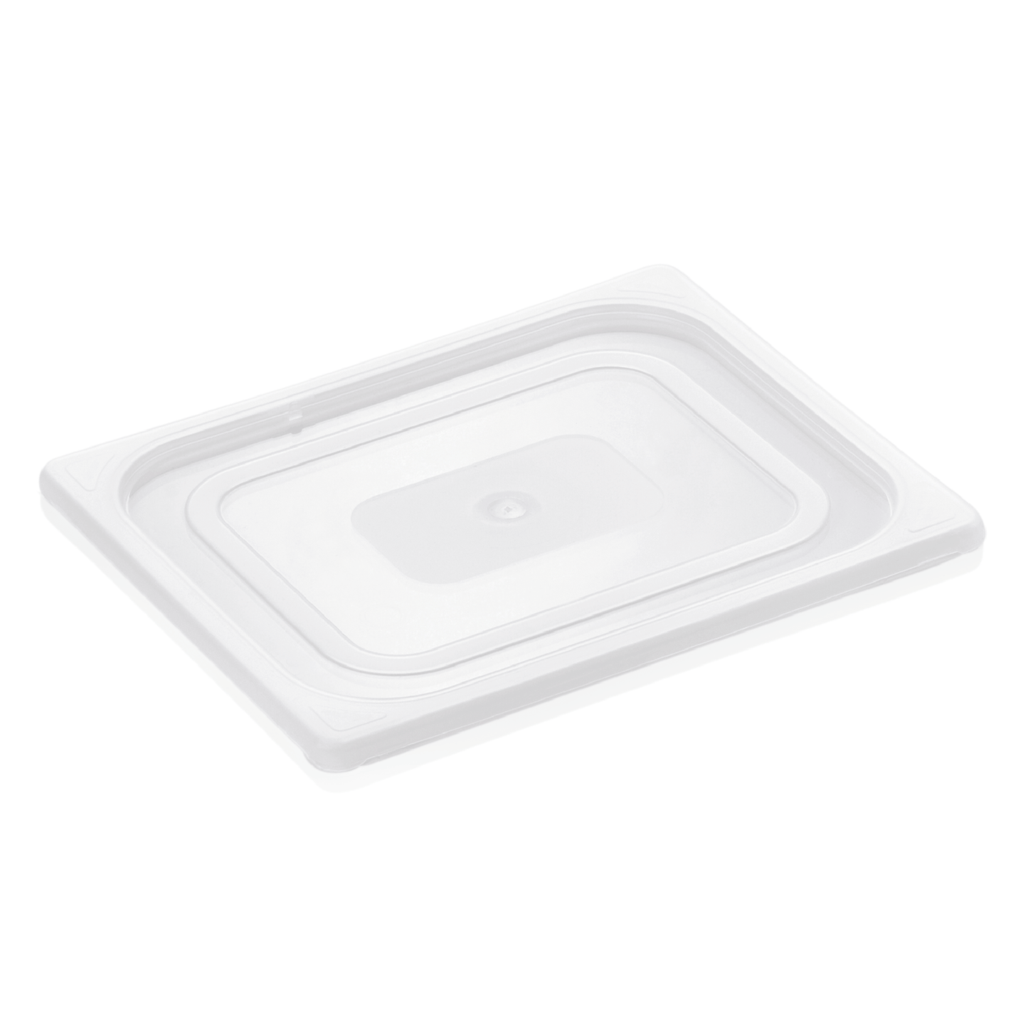 Transparenter Kunststoffdeckel für Behälter.