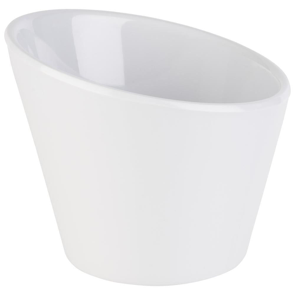Weiße Keramik Blumenvase für Gastronomie