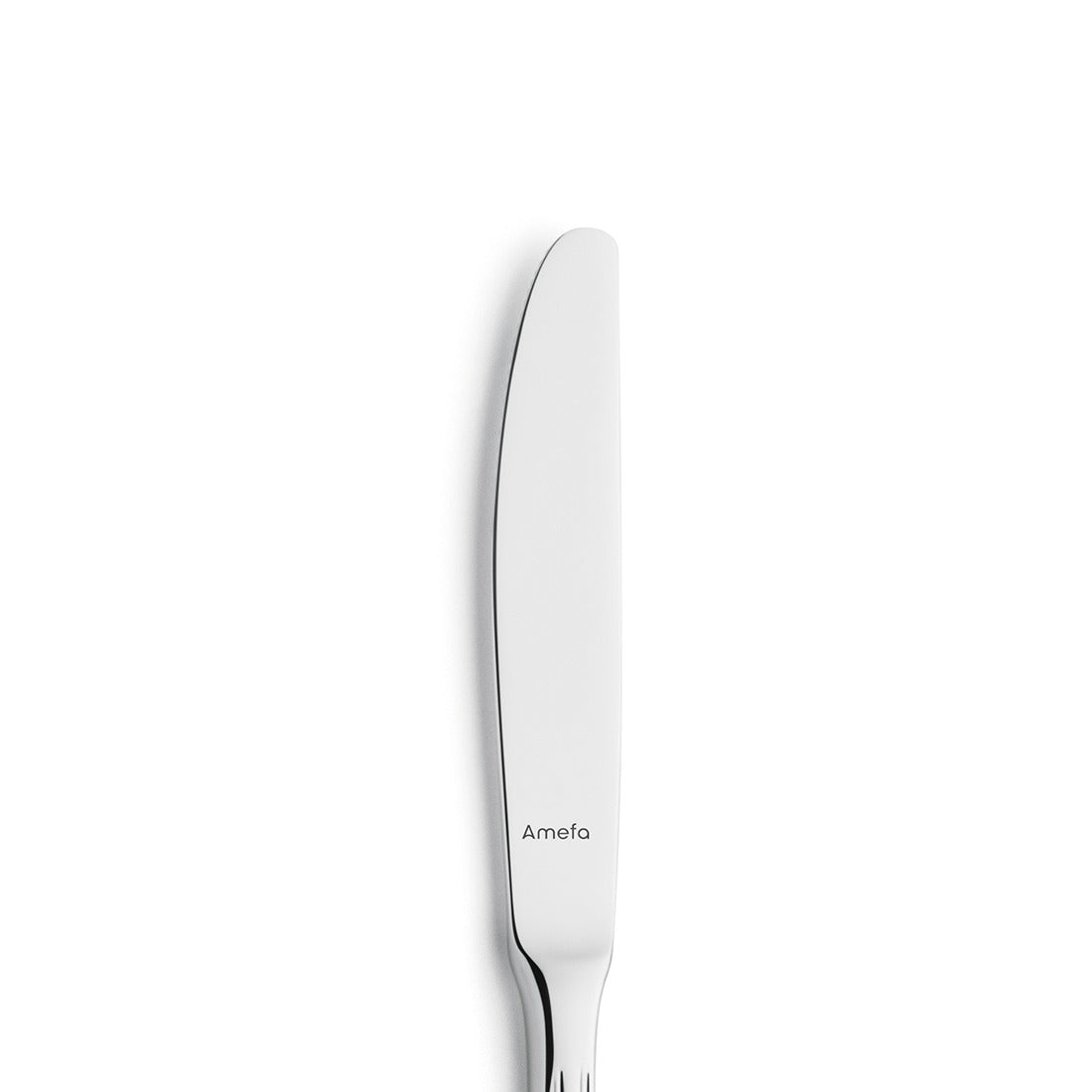 Silbernes Messer mit glattem Griff, Aufschrift "Amefa".