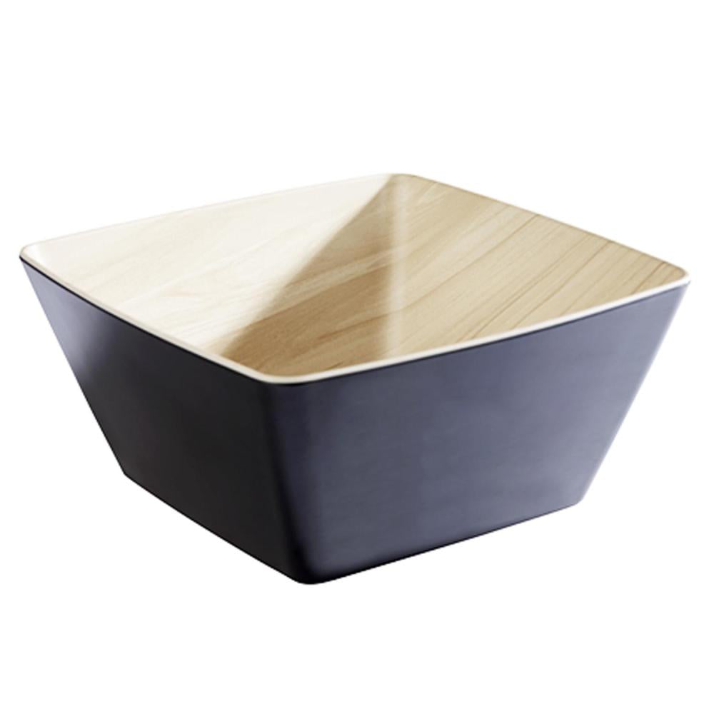 Quadratische Schüssel, schwarz und beige.
