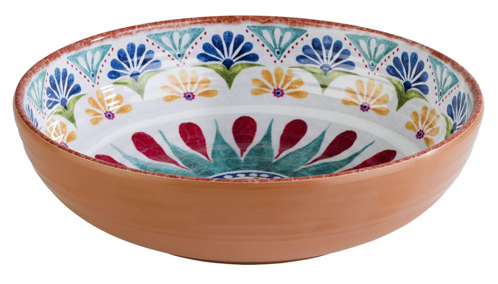 Bunte, dekorative Keramikschale, floral.