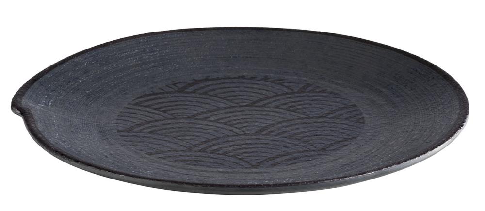 Teller -DARK WAVE-, Ø 27 cm, H: 2,5 cm