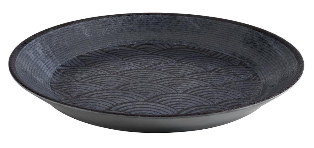 Schale -DARK WAVE-, Ø 32 cm, H: 3,5 cm