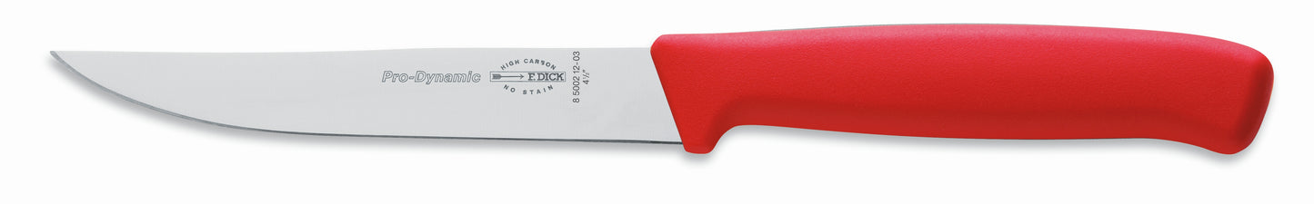 Rotes Messer mit Edelstahlklinge.