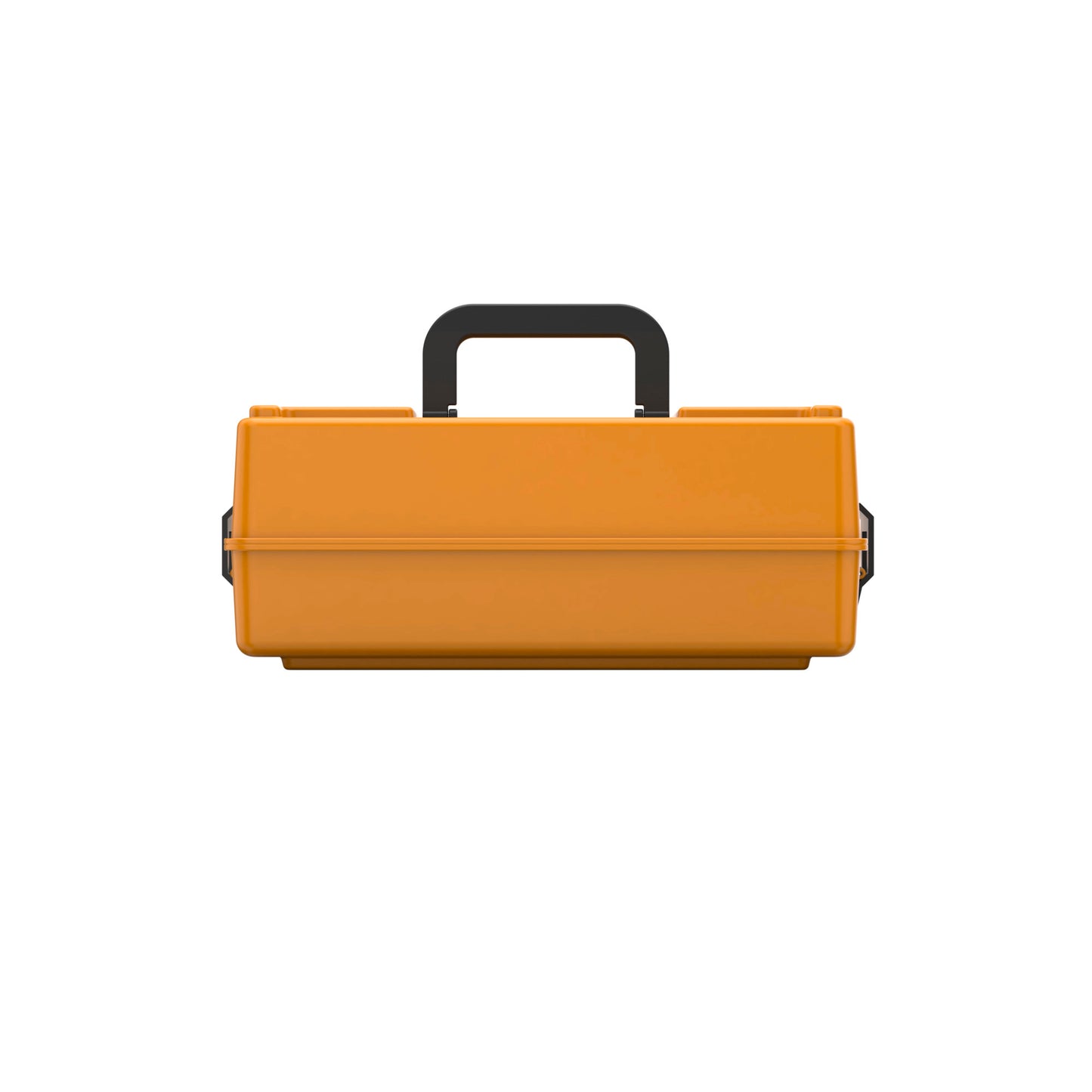 Gelbe Transportbox mit Griff.