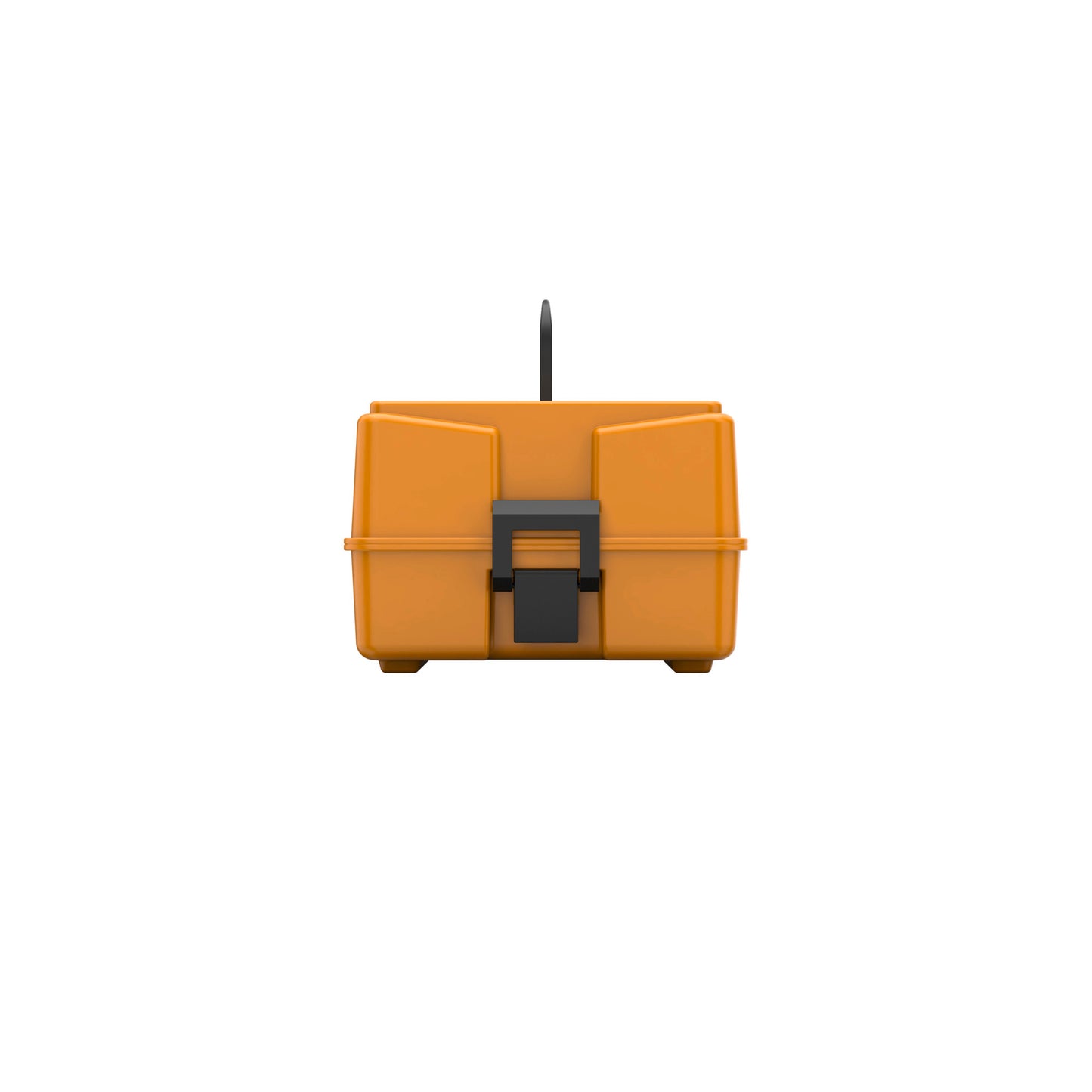 Orange Transportbox mit Griff.