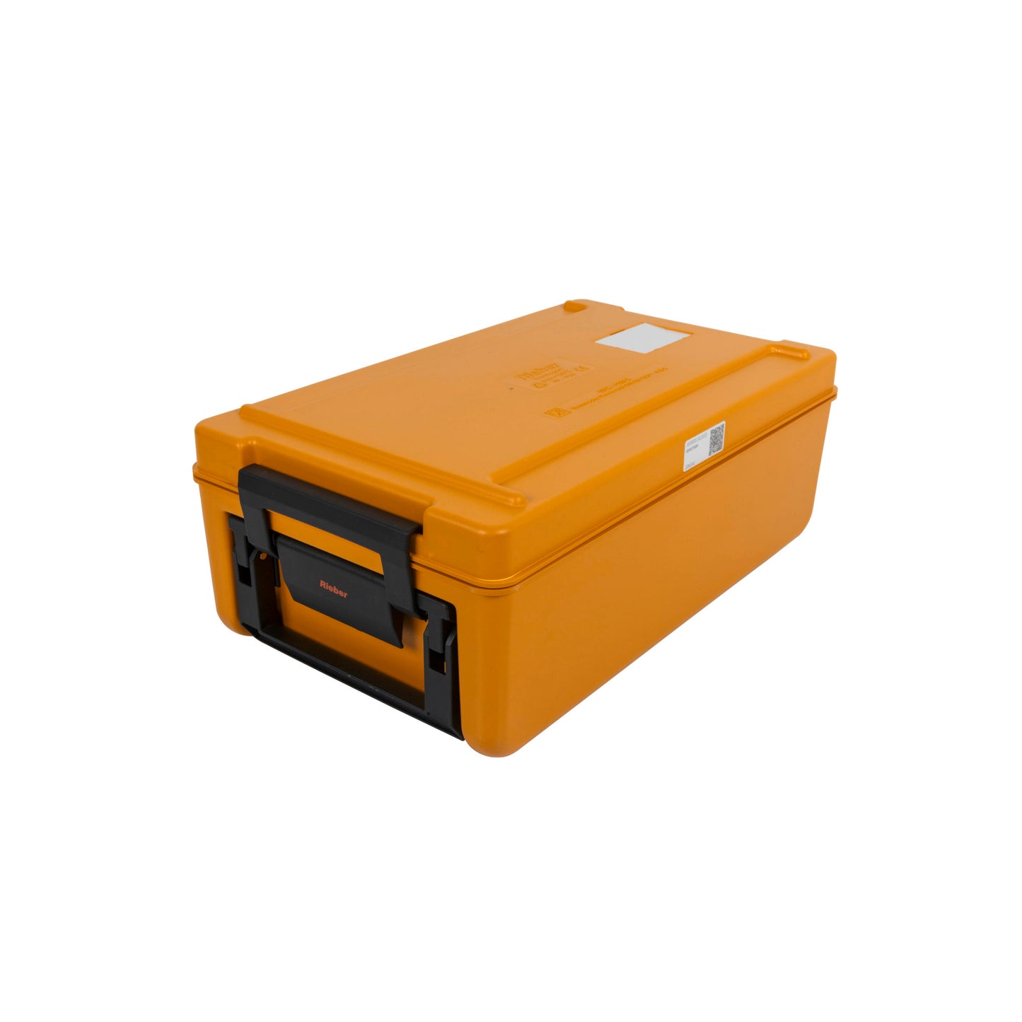 Orange Thermobox mit Griff.