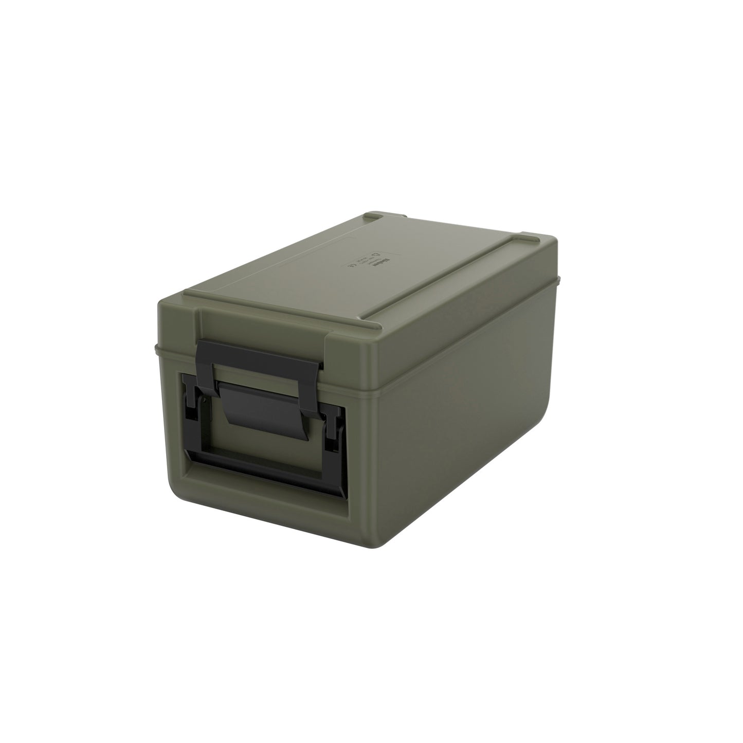 Grüne Thermobox mit Griff.