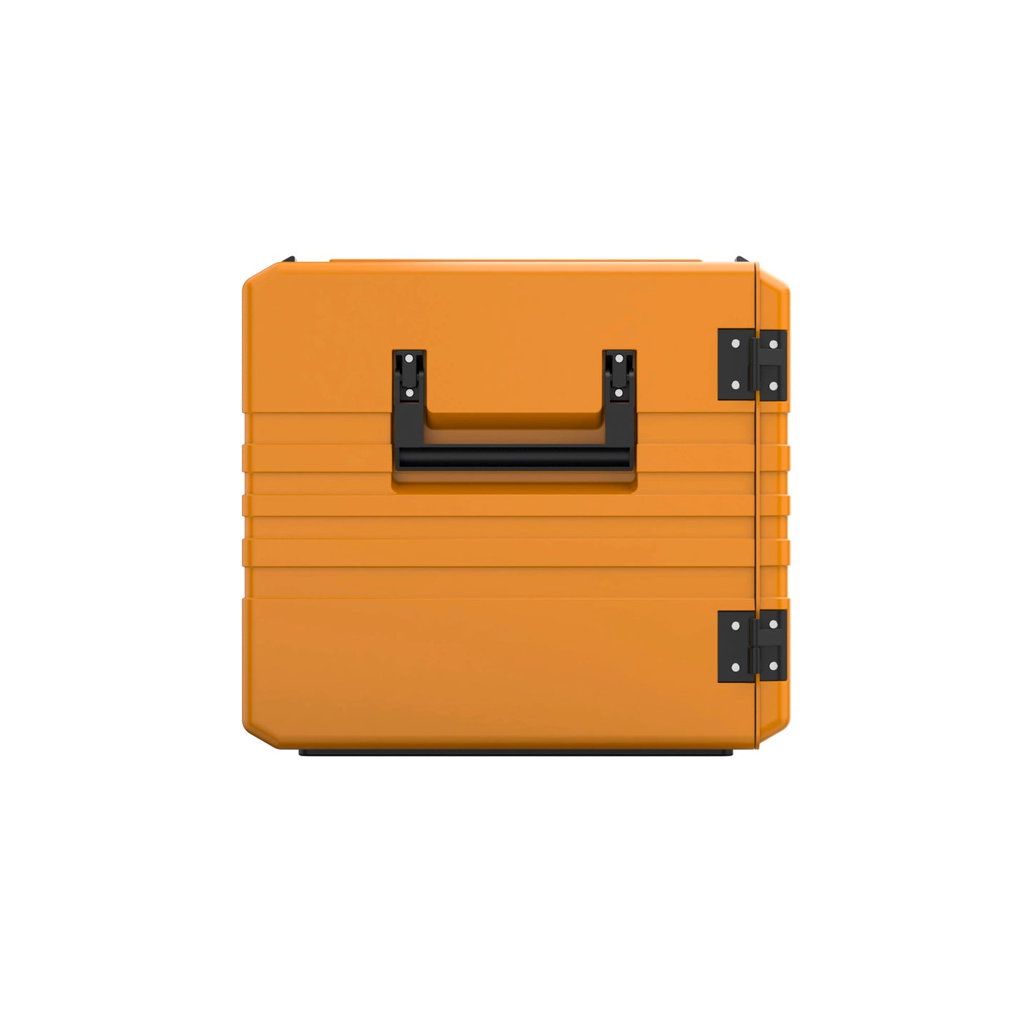 Orange Thermobox mit Griffen.