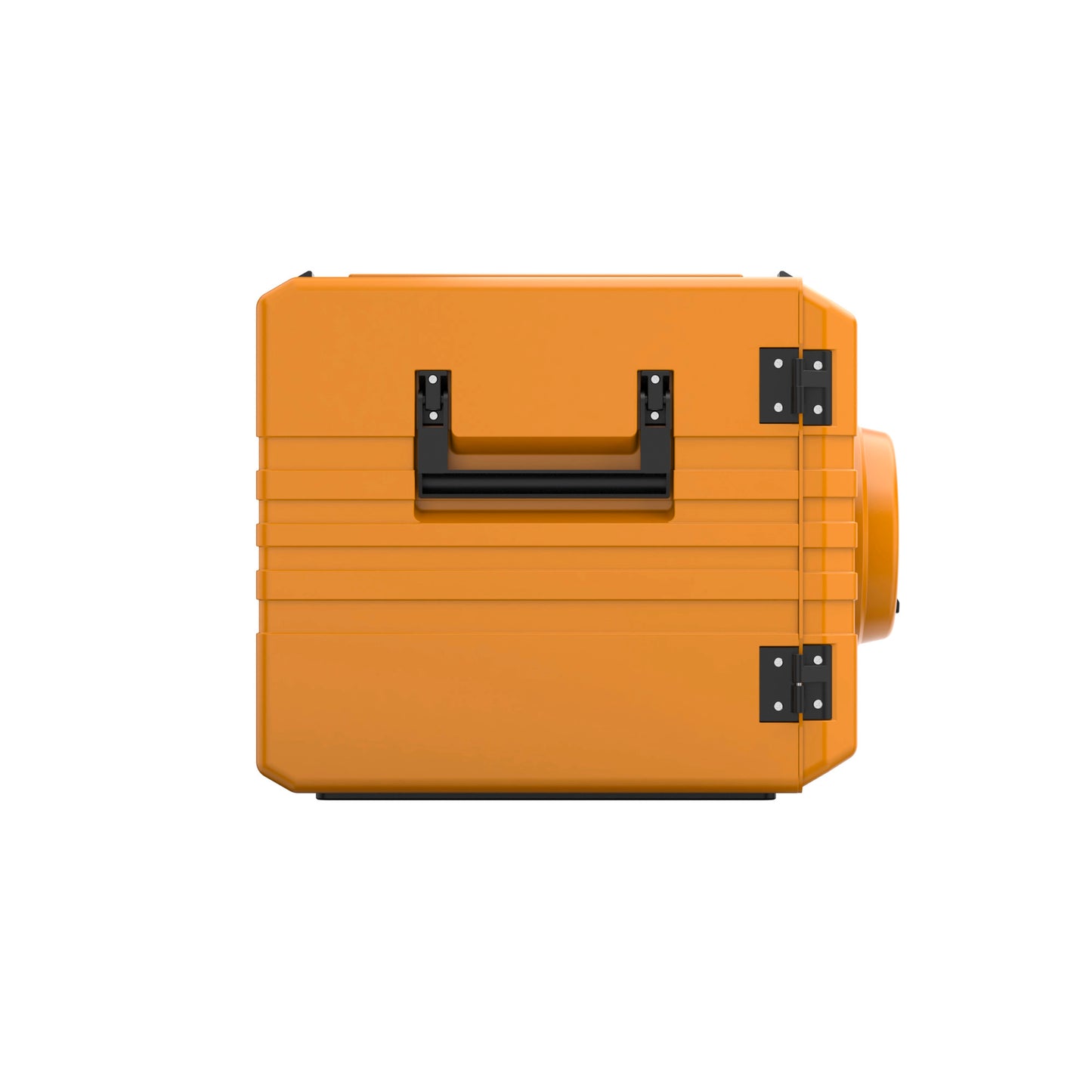 Orange Thermobox mit Temperaturanzeige.